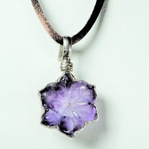 Coreen Cordova “Que Milagro” Sterling Soft Lavender 5-Petal Flower